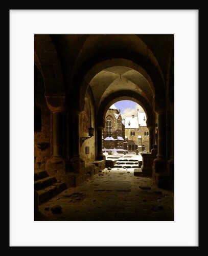 The Monastery Gate in Winter, 1840 by Carl Georg Adolph Hasenpflug