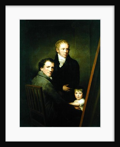 Self portrait with the Foster Daughter Lina Groger and the painter Heinrich Jakob Aldenrath, c.1801-15 by Friedrich Carl Groger
