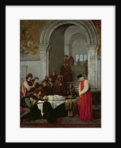 The Painter Luca Signorelli standing by the body of his rival's dead son, 1859 by Ferdinand Heilbuth