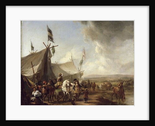 In front of the Market Tent by Pieter Wouwermans