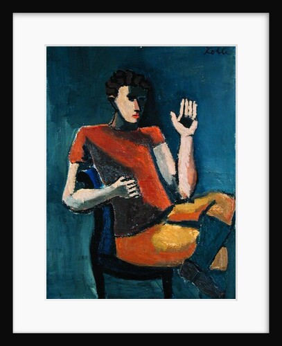 Seated Man with a Raised Hand by Helmut von Hugel Kolle