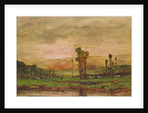 Evening Landscape with a Herd of Cattle near Jouy-en-Josas, 1881 by Mihaly Munkacsy