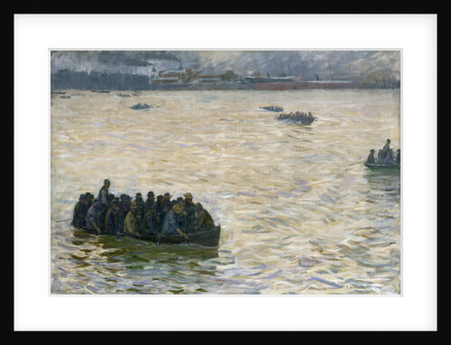 Shipyard Workers Returning Home on the Elbe, 1894 by Leopold Karl Walter von Kalckreuth