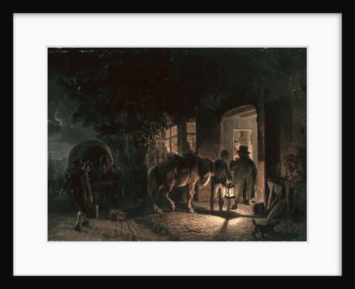 In front of the Pub, 1843 by Hermann Kauffmann