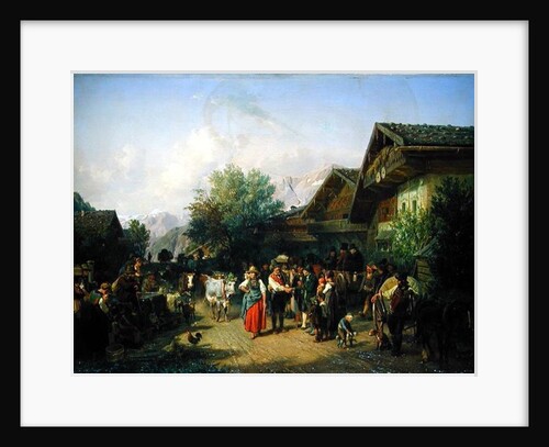 Homecoming from the Alpine Pasture, 1848 by Hermann Kauffmann