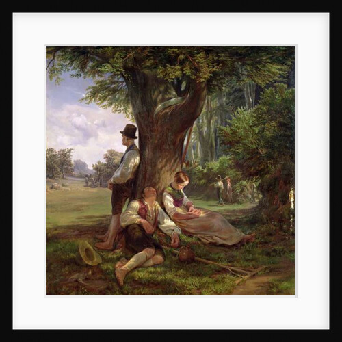 Peasants having a Siesta, 1841 by Hermann Kauffmann