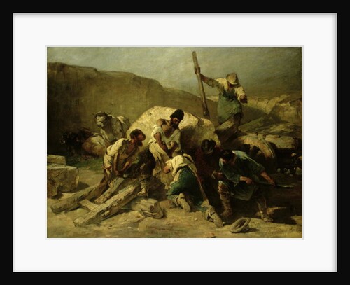 Transporting Stone Blocks by Friedrich von Keller