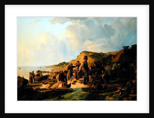 The Homecoming of the Fisherman at Probsteier, 1837 by Hermann Kauffmann