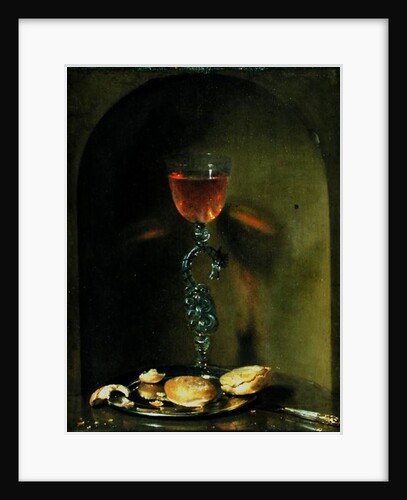 Still Life with Bread and Wine Glass by Isaac Luttichuys