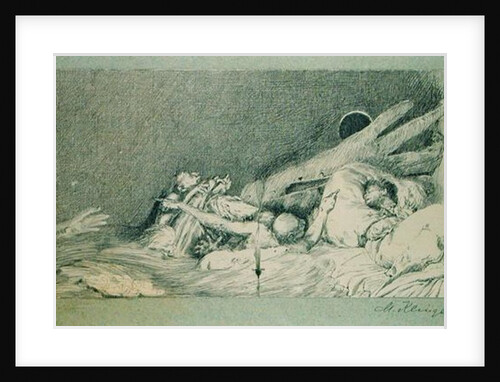 Anguish from a series of ten plates from 'Paraphrase on the Discovery of a Glove' by Max Klinger