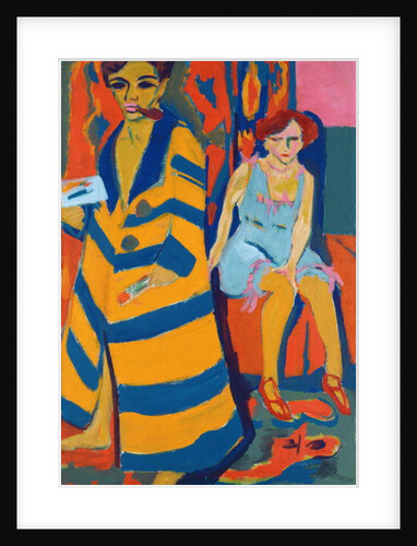 Self Portrait with a Model, 1907 by Ernst Ludwig Kirchner