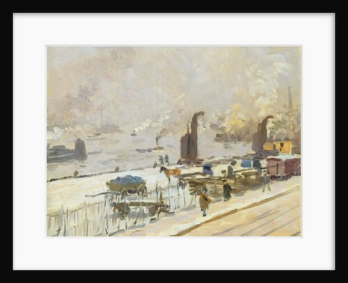 Hamburg Port in Winter, 1909 by Jean Paul Kayser