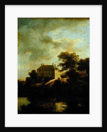 Landscape with country house by Jacob Isaaksz. or Isaacksz. van Ruisdael