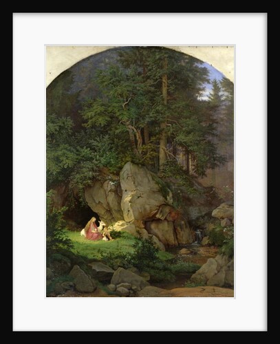 Genoveva in the Wood Clearing, 1839-41 by Ludwig Adrian Richter