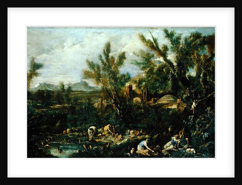 Landscape with Crockery Washers by Alessandro Magnasco
