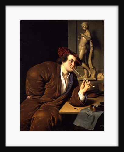 Smoker, possibly a self portrait, 1688 by Frans van Mieris