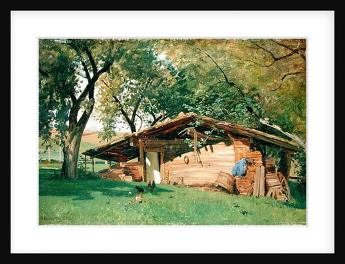 A Hut at Chiemsee, 1872 by Ascan Lutteroth