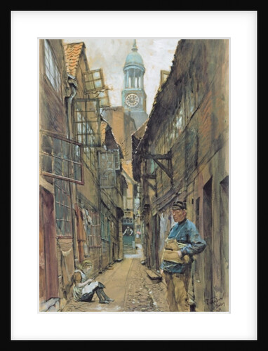 A Back Alley in Hamburg by Franz Skarbina