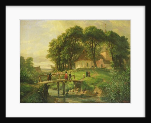 Going to Church in Alt-Rahlstedt, 1861 by Otto Speckter