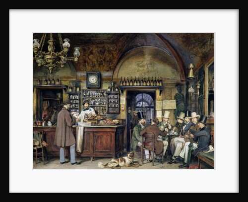 The Greek Cafe in Rome, 1856 by Ludwig Passini