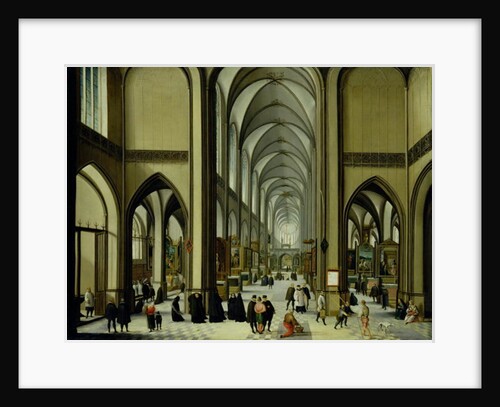 Interior of Antwerp cathedral by Hendrik van Steenwyck