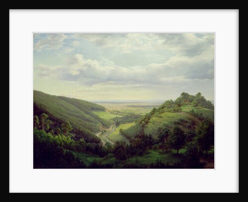 View from the Heilenberg Castle at Jugenheim on the Rhine, 1846 by Heinrich Schilbach