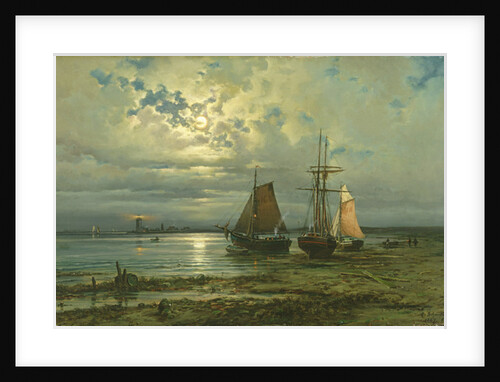 Neuwerk by Moonlight, 1887 by Georg Schmitz