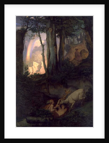 Waternymphs watering a stag, c.1844-47 by Moritz Ludwig von Schwind