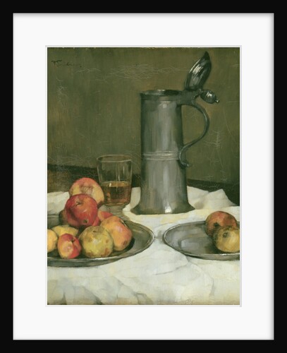 Still life with apples and pewter jug, 1878 by Heinrich Wilhelm Truebner