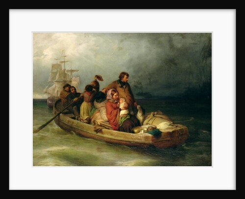 Emigrant passengers on board, 1851 by Felix Schlesinger