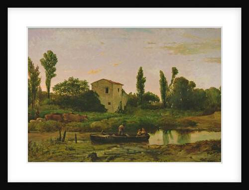 Landscape with Boat, 1867 by Modesto Urgell y Inglada
