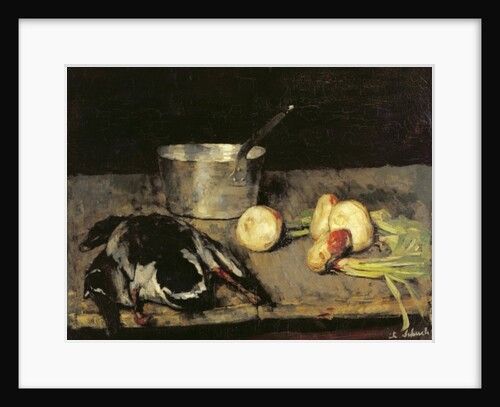 Still life with casserole and wild duck, 1885 by Carl Schuch