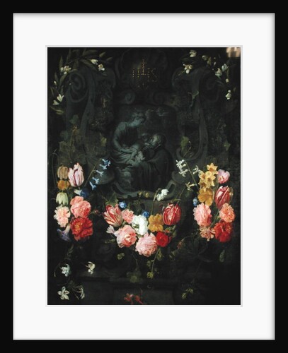 Stone Relief in Flowers by Daniel Seghers