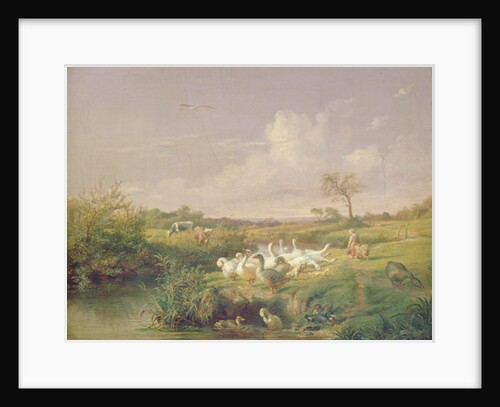 Geese Grazing, 1854 by Otto Speckter