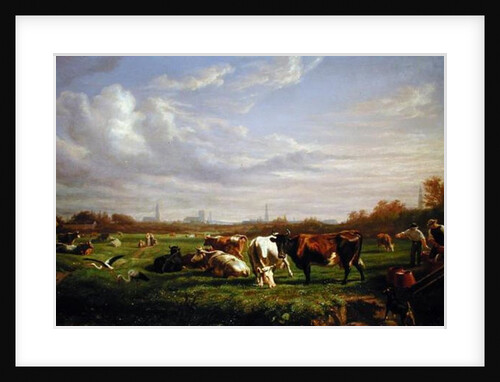 Meadow with the Town of Dammtor Behind, 1856 by Otto Speckter