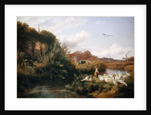 Geese Grazing near Rahlstedt by Otto Speckter