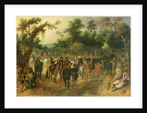 Camp scene by Sebastian Vrancx