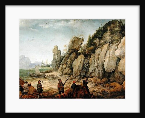 Detail of Wild goat hunting on the coast, 1620 by Adam Willaerts