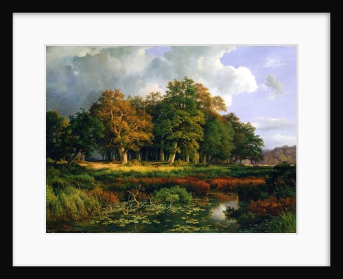 The Stangenmuhlengrund in Sachsenwald, 1852 by Adolf Vollmer