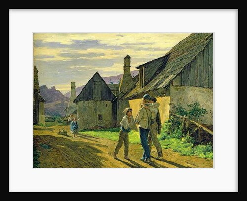 Coming home from the war, 1859 by Ferdinand Georg Waldmuller
