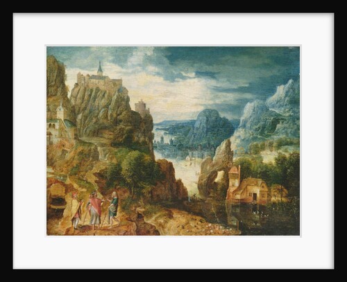 Mountainous Landscape with the Road to Emmaus, 1597 by Lucas van Valckenborch