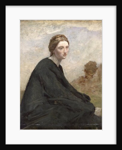 The brooding girl, c.1857 by Jean Baptiste Camille Corot
