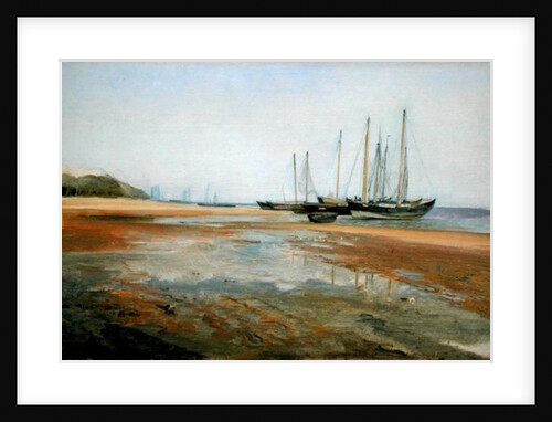 Cargo Ships on the Sands of the Elbe, 1840/45 by Johann Martin Gensler