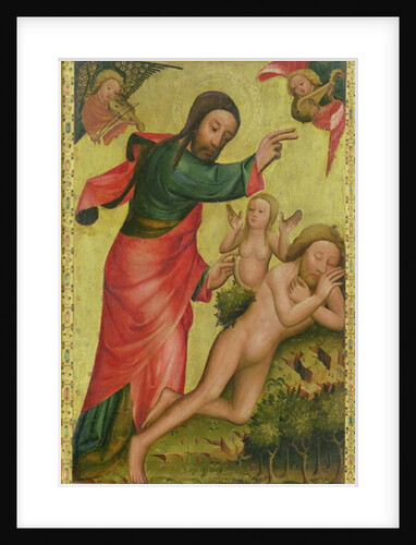 The Creation of Eve, a panel from the Grabower Altar, the High Altar of St. Petri in Hamburg by Master Bertram of Minden