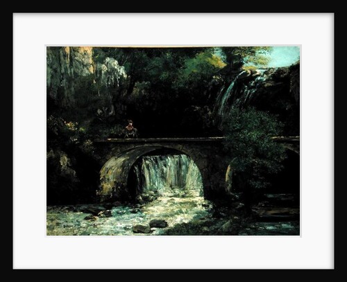 Landscape with bridge by Gustave Courbet