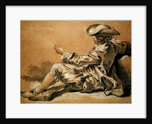 Small boy with a fishing rod, 1755 by Francois Boucher