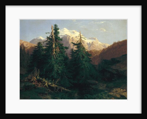 Glacier, Rosen Lanigletscher, 1854 by Alexandre Calame