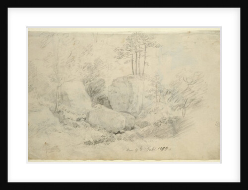 Boulders in Woodland, 1800 by Caspar David Friedrich