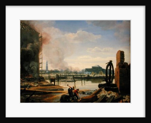 Hamburg after the Fire of 1842, 1842 by Johann Martin Gensler