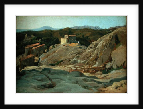 Italian village by Louis Gurlitt